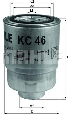 MAHLE KC 46 - Degvielas filtrs www.autospares.lv
