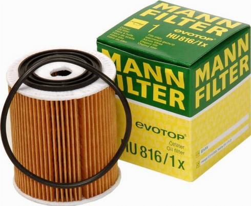 Mann-Filter HU 816/1 x - Eļļas filtrs www.autospares.lv