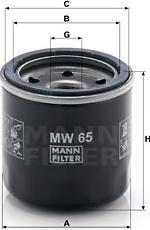 Mann-Filter MW 65 - Eļļas filtrs www.autospares.lv