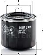 Mann-Filter MW 810 - Eļļas filtrs www.autospares.lv