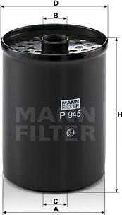 Mann-Filter P 945 x - Degvielas filtrs www.autospares.lv