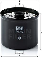 Mann-Filter P 917 x - Degvielas filtrs www.autospares.lv