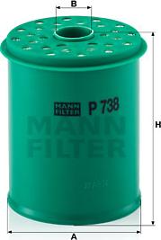 Mann-Filter P 738 x - Degvielas filtrs www.autospares.lv