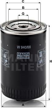 Mann-Filter W 940/66 - Eļļas filtrs www.autospares.lv