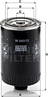 Mann-Filter W 940/13 - Eļļas filtrs www.autospares.lv