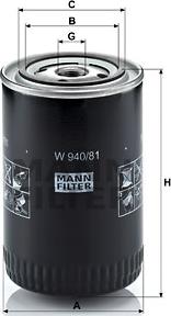 Mann-Filter W 940/81 - Eļļas filtrs www.autospares.lv