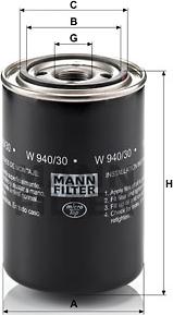 Mann-Filter W 940/30 - Eļļas filtrs www.autospares.lv