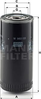 Mann-Filter W 962/53 - Eļļas filtrs www.autospares.lv