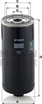 Mann-Filter W 962/6 - Eļļas filtrs www.autospares.lv