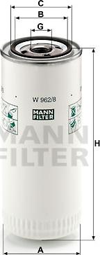 Mann-Filter W 962/8 - Eļļas filtrs www.autospares.lv