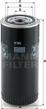Mann-Filter W 962 - Eļļas filtrs www.autospares.lv