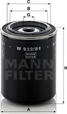 Mann-Filter W 932/81 - Eļļas filtrs www.autospares.lv