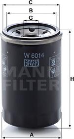 Mann-Filter W 6014 - Eļļas filtrs www.autospares.lv