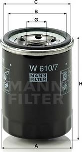 Mann-Filter W 610/7 - Eļļas filtrs www.autospares.lv