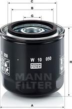 Mann-Filter W 10 050 - Eļļas filtrs www.autospares.lv