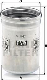 Mann-Filter W 1022 - Eļļas filtrs www.autospares.lv