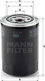 Mann-Filter W 10 703 - Eļļas filtrs www.autospares.lv