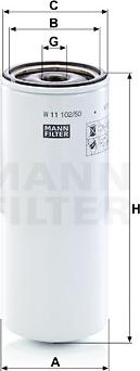Mann-Filter W 11 102/50 - Eļļas filtrs www.autospares.lv
