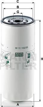Mann-Filter W 11 102/35 - Eļļas filtrs www.autospares.lv