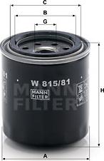 Mann-Filter W 815/81 - Eļļas filtrs www.autospares.lv