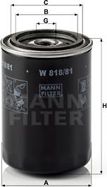 Mann-Filter W 818/81 - Eļļas filtrs www.autospares.lv