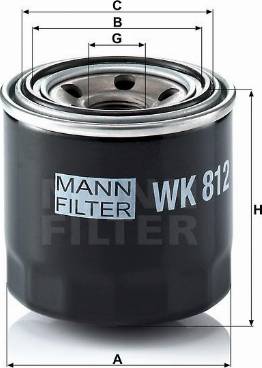 Mann-Filter W 812 - Eļļas filtrs www.autospares.lv