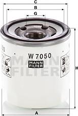 Mann-Filter W 7050 - Eļļas filtrs www.autospares.lv
