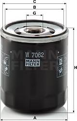 Mann-Filter W 7062 - Eļļas filtrs www.autospares.lv