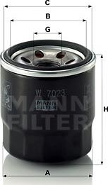 Mann-Filter W 7023 - Eļļas filtrs www.autospares.lv