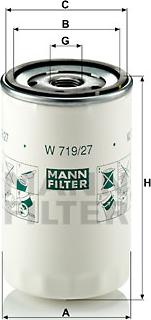Mann-Filter W 719/27 - Eļļas filtrs www.autospares.lv