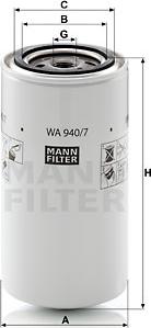 Mann-Filter WA 940/7 - Dzesēšanas šķidruma filtrs www.autospares.lv