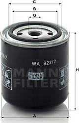 Mann-Filter WA 923/2 - Dzesēšanas šķidruma filtrs www.autospares.lv