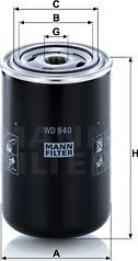 Mann-Filter WD 940 - Eļļas filtrs www.autospares.lv