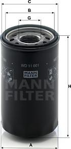 Mann-Filter WD 11 001 - Filtrs, Hidropacēlāja sistēma www.autospares.lv