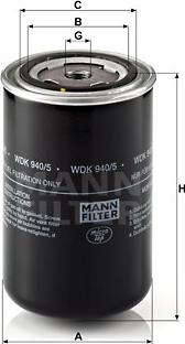 Mann-Filter WDK 940/5 - Degvielas filtrs www.autospares.lv