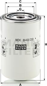 Mann-Filter WDK 940/20 - Degvielas filtrs www.autospares.lv