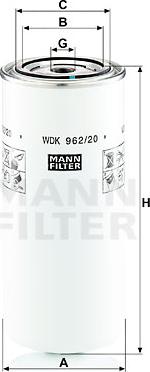 Mann-Filter WDK 962/20 - Degvielas filtrs www.autospares.lv