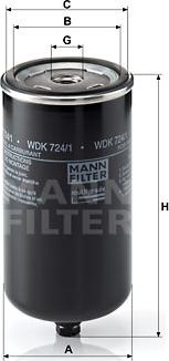 Mann-Filter WDK 724/1 - Degvielas filtrs www.autospares.lv