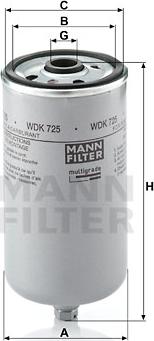 Mann-Filter WDK 725 - Degvielas filtrs www.autospares.lv