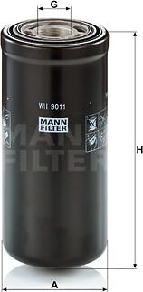 Mann-Filter WH 9011 - Filtrs, Hidropacēlāja sistēma www.autospares.lv