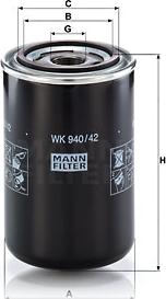 Mann-Filter WK 940/42 - Degvielas filtrs www.autospares.lv