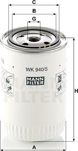 Mann-Filter WK 940/5 - Degvielas filtrs www.autospares.lv