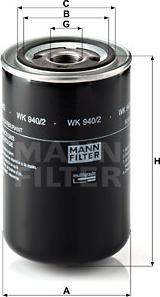 Mann-Filter WK 940/2 - Degvielas filtrs www.autospares.lv