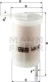 Mann-Filter WK 47 - Degvielas filtrs www.autospares.lv