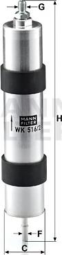 Mann-Filter WK 516/2 - Degvielas filtrs www.autospares.lv