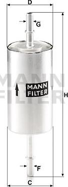 Mann-Filter WK 512/1 - Degvielas filtrs www.autospares.lv