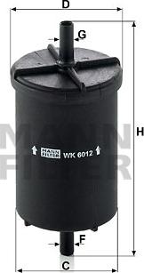 Mann-Filter WK 6012 - Degvielas filtrs www.autospares.lv
