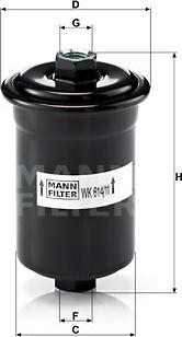 Mann-Filter WK 614/11 - Degvielas filtrs www.autospares.lv