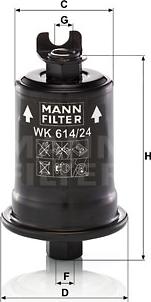 Mann-Filter WK 614/24 x - Degvielas filtrs www.autospares.lv