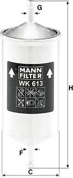 Mann-Filter WK 613 - Degvielas filtrs www.autospares.lv